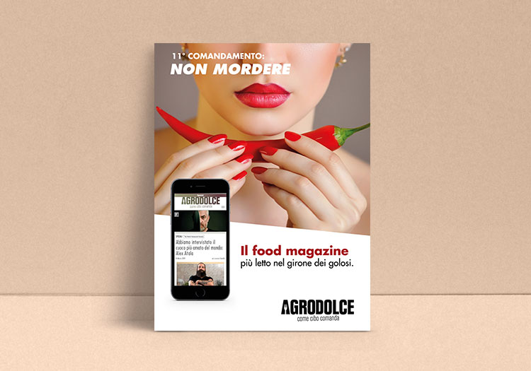 realizzazione grafica pagina pubblicitaria food magazine