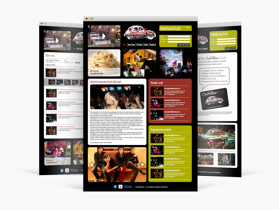 Realizzazione interfaccia grafica sito web cocktail bar, Graphic Web Designer Freelance Roma, VdvGrafica