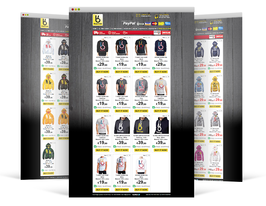 Realizzazione grafica sito web e-commerce, Graphic Web Designer Freelance Roma, VdvGrafica