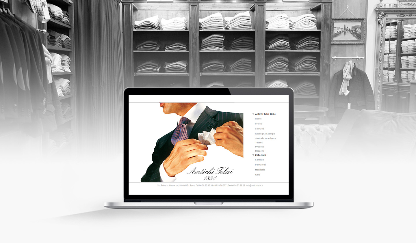 Realizzazione sito web per sartoria, Graphic Web Designer Freelance Roma, VdvGrafica