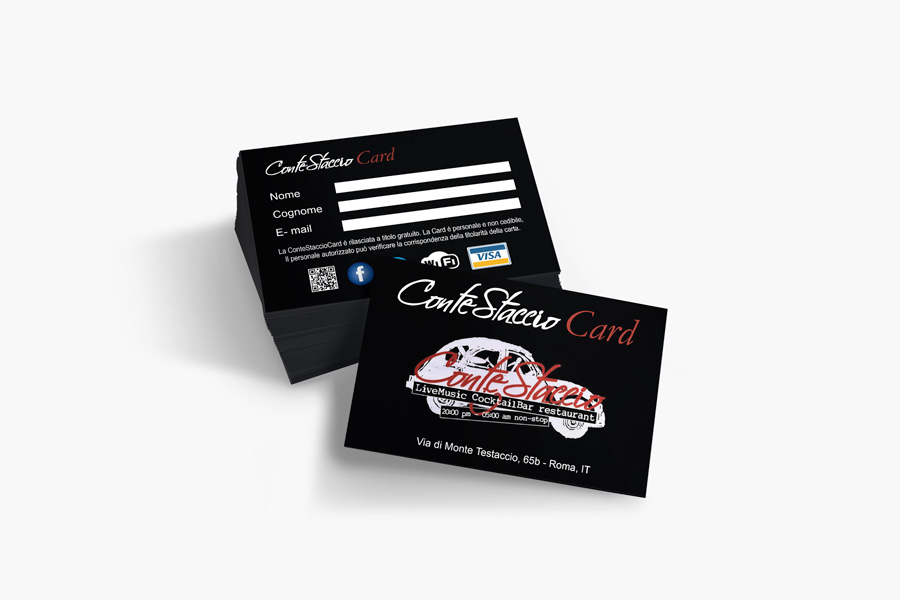 creazione grafica Fidelity Card, Graphic Web Designer Freelance Roma, VdvGrafica