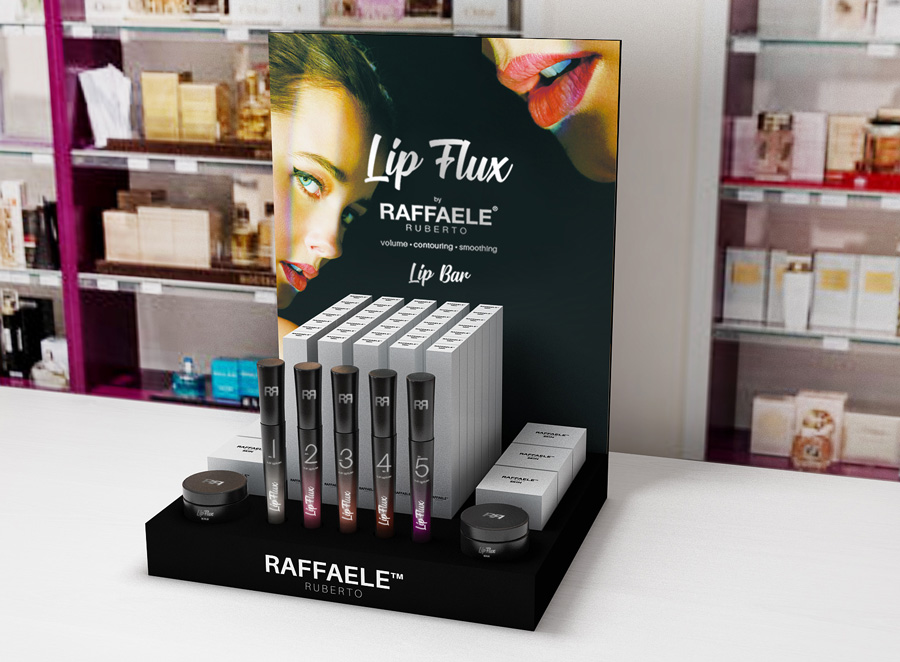 realizzazione grafica espositore cosmetica, Graphic Designer Freelance Roma, VdvGrafica