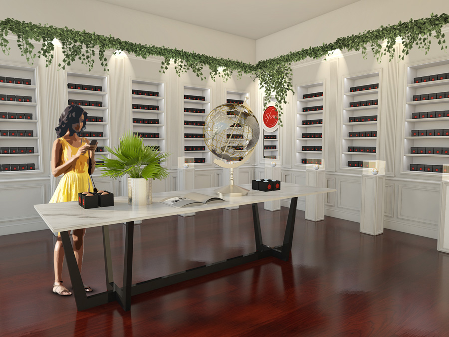 render negozio cosmetica